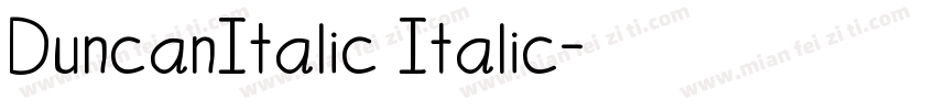 DuncanItalic Italic字体转换